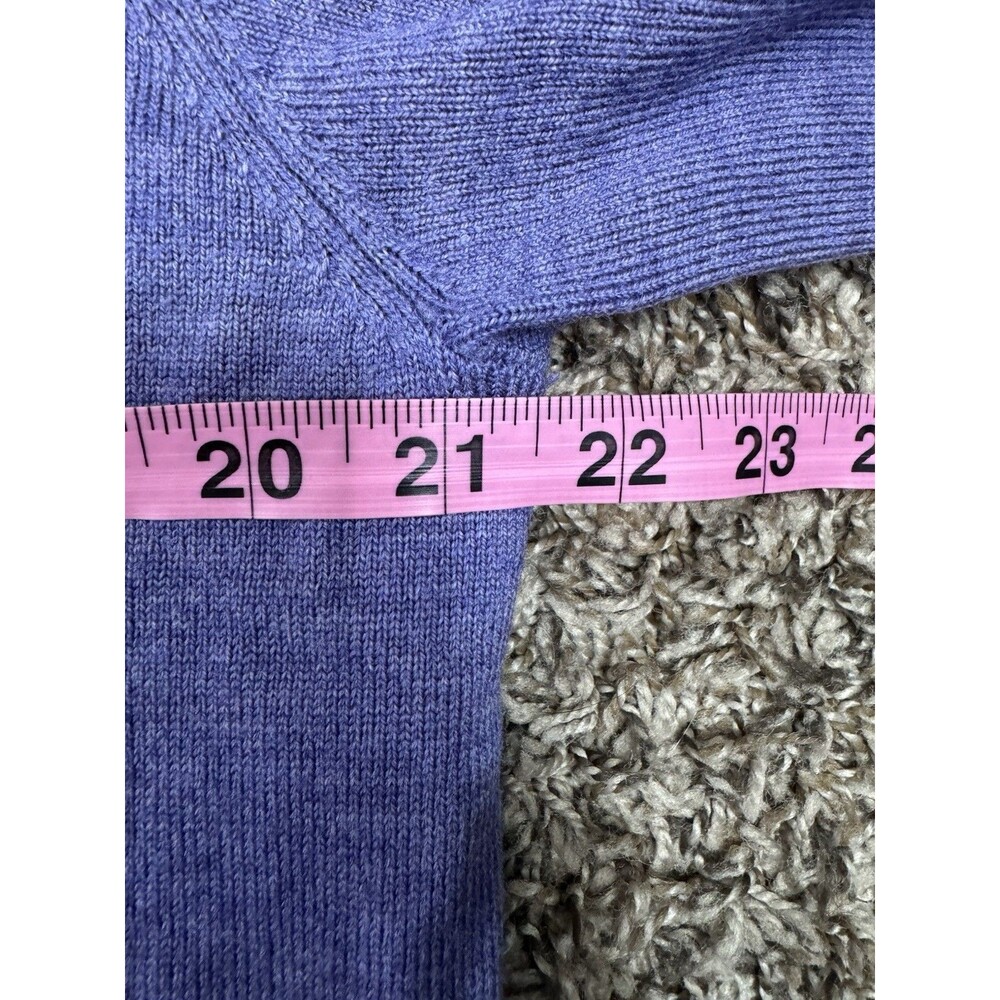 Brooks Brothers 346 Sweater Men’s M Purple Merino Wool V Neck Pullover Academia - Picture 15 of 16